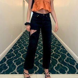 Agolde black high rise jeans